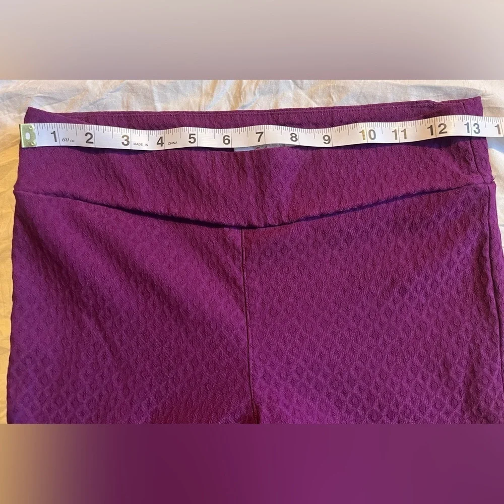 Margaret M Slimming Pants Purple High-Waisted Legging Size Medium - Picture 6 of 10